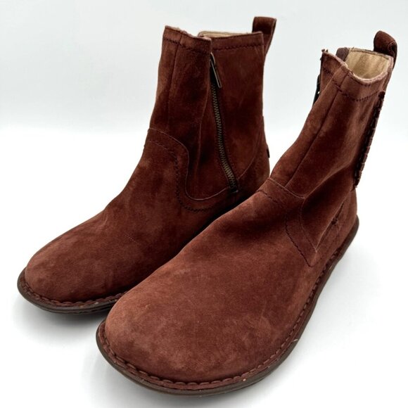 UGG Women 9 Neevah Brown Suede Sheepskin Lined Boots Cold Winter 1003421 - Picture 4 of 12